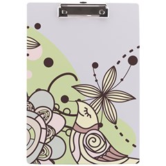 Flowers Bird Floral Floral Design A4 Acrylic Clipboard