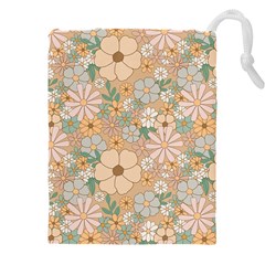 Floral Flowers Bloom Blossom Art Drawstring Pouch (5xl) by Grandong