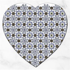 Flower Branch Corolla Wreath Lease Pattern Jigsaw Puzzle (heart) by Grandong