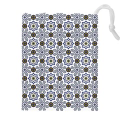 Flower Branch Corolla Wreath Lease Pattern Drawstring Pouch (4xl) by Grandong