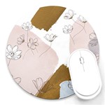 Flower Branch Corolla Wreath Round Mousepad Front