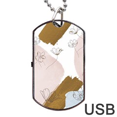 Flower Branch Corolla Wreath Dog Tag Usb Flash (one Side) by Grandong