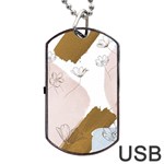 Flower Branch Corolla Wreath Dog Tag USB Flash (One Side) Front