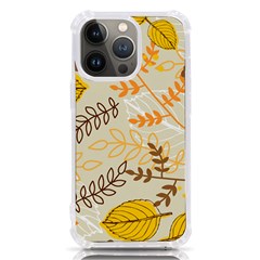 Leaves Flowers Background Pattern Iphone 13 Pro Tpu Uv Print Case by Grandong