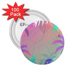 Palm Trees Leaves Plants Tropical 2 25  Buttons (100 Pack)  by Grandong