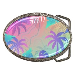 Palm Trees Leaves Plants Tropical Belt Buckles by Grandong