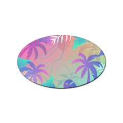 Palm Trees Leaves Plants Tropical Sticker (oval) by Grandong