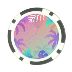 Palm Trees Leaves Plants Tropical Poker Chip Card Guard by Grandong