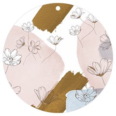 Flower Branch Corolla Wreath Uv Print Acrylic Ornament Round