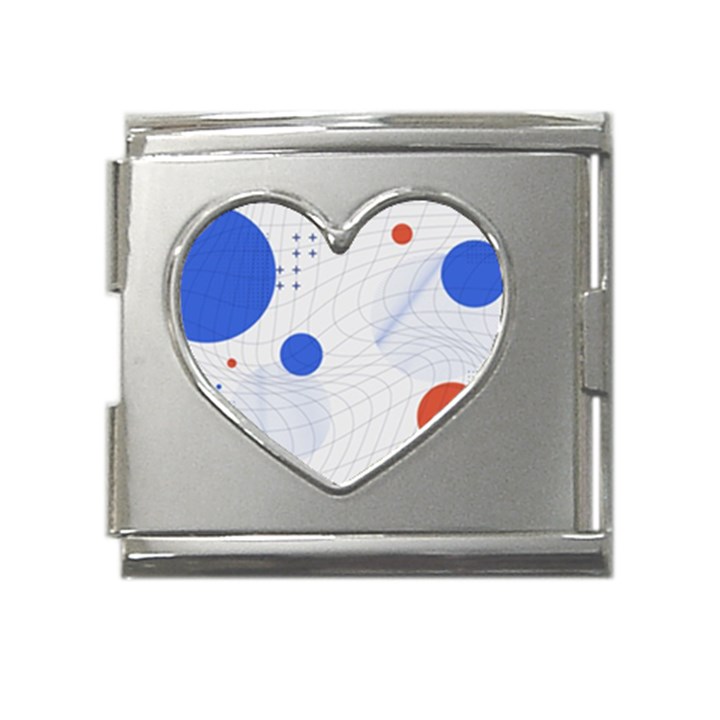 Computer Network Technology Digital Mega Link Heart Italian Charm (18mm)