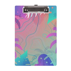 Palm Trees Leaves Plants Tropical A5 Acrylic Clipboard by Grandong