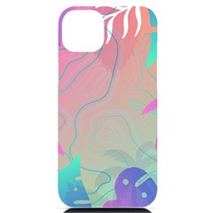 Palm Trees Leaves Plants Tropical Iphone 14 Plus Black Uv Print Case by Grandong