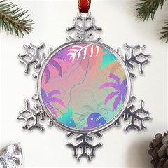 Palm Trees Leaves Plants Tropical Metal Large Snowflake Ornament by Grandong