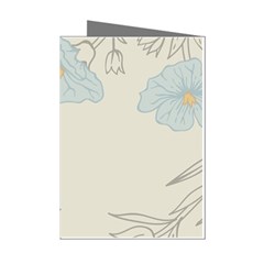 Digital Paper Flowers Background Mini Greeting Cards (pkg Of 8) by Grandong