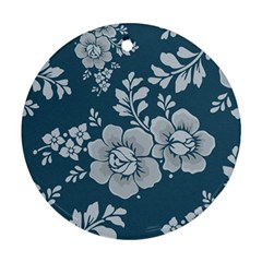 Flowers Design Floral Pattern Ornament (round) by Grandong