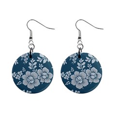 Flowers Design Floral Pattern Mini Button Earrings by Grandong