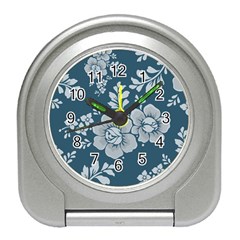 Flowers Design Floral Pattern Travel Alarm Clock by Grandong