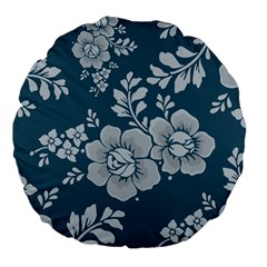 Flowers Design Floral Pattern Large 18  Premium Flano Round Cushions by Grandong