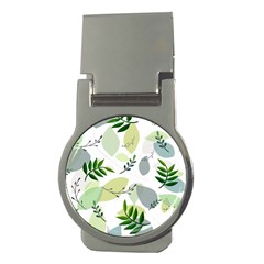 Leaves Foliage Pattern Abstract Money Clips (round)  by Grandong