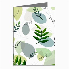 Leaves Foliage Pattern Abstract Greeting Card by Grandong