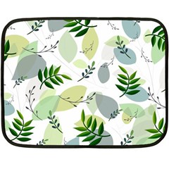 Leaves Foliage Pattern Abstract Two Sides Fleece Blanket (mini) by Grandong