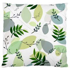 Leaves Foliage Pattern Abstract Large Cushion Case (one Side) by Grandong