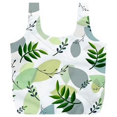 Leaves Foliage Pattern Abstract Full Print Recycle Bag (xl) by Grandong