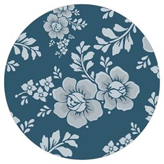 Flowers Design Floral Pattern Round Trivet