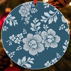 Flowers Design Floral Pattern Uv Print Acrylic Ornament Round