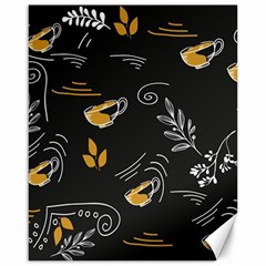 Leaves Coffee Digital Paper Cup Canvas 16  X 20  by Grandong