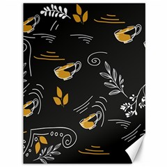 Leaves Coffee Digital Paper Cup Canvas 36  X 48  by Grandong