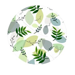 Leaves Foliage Pattern Abstract Mini Round Pill Box (pack Of 5) by Grandong