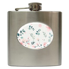 Flower Branch Corolla Wreath Lease Hip Flask (6 Oz) by Grandong