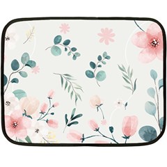 Flower Branch Corolla Wreath Lease Two Sides Fleece Blanket (mini) by Grandong