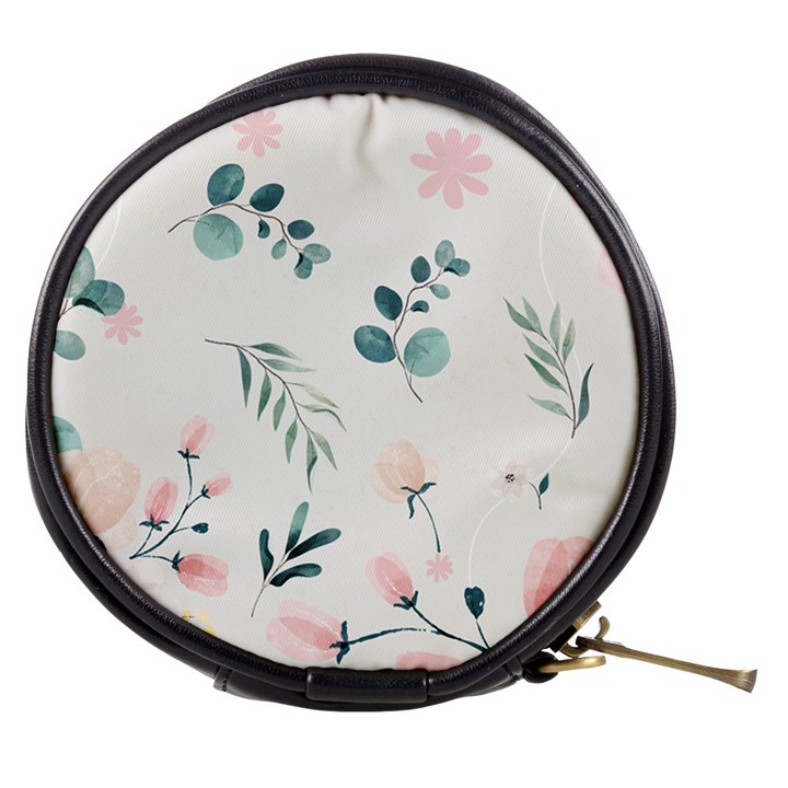 Flower Branch Corolla Wreath Lease Mini Makeup Bag