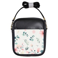 Flower Branch Corolla Wreath Lease Girls Sling Bag by Grandong