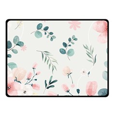 Flower Branch Corolla Wreath Lease Fleece Blanket (small) by Grandong