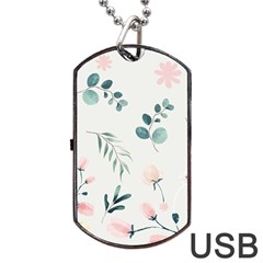 Flower Branch Corolla Wreath Lease Dog Tag Usb Flash (one Side) by Grandong