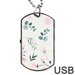 Flower Branch Corolla Wreath Lease Dog Tag USB Flash (One Side) Front