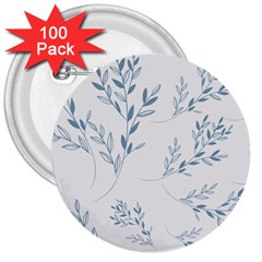 Flowers Floral Design Pattern 3  Buttons (100 Pack)  by Grandong