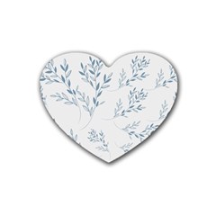 Flowers Floral Design Pattern Rubber Coaster (heart) by Grandong