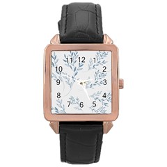 Flowers Floral Design Pattern Rose Gold Leather Watch  by Grandong