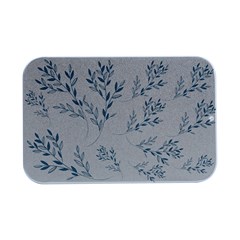 Flowers Floral Design Pattern Open Lid Metal Box (silver)  