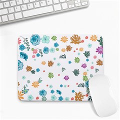 Flower Leaves Background Floral Small Mousepad by Grandong