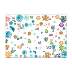 Flower Leaves Background Floral Sticker A4 (10 Pack) by Grandong