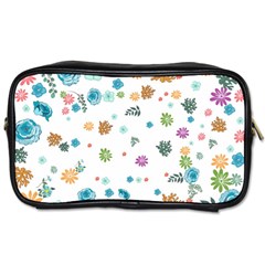 Flower Leaves Background Floral Toiletries Bag (one Side) by Grandong