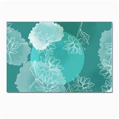 Flowers  Floral Design Background Postcard 4 x 6  (pkg Of 10) by Grandong