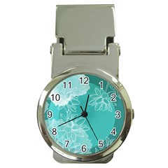 Flowers  Floral Design Background Money Clip Watches by Grandong