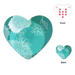 Flowers  Floral Design Background Playing Cards Single Design (heart)