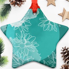 Flowers  Floral Design Background Star Ornament (two Sides)